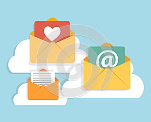 Flat Design Concept Email Icon Vector