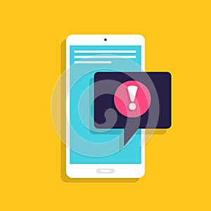 Flat design concept message and chat. Present by icon text message. Vector illustrate