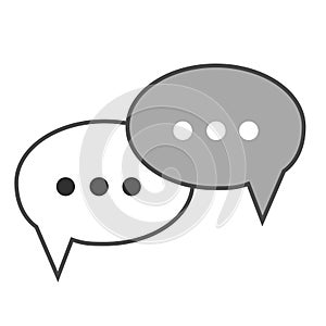 Flat design conversation bubbles icon vector illustration