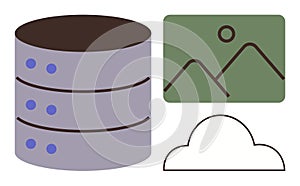 Cloud Storage Technology with Database, Image Storage, and Cloud Computing Concept