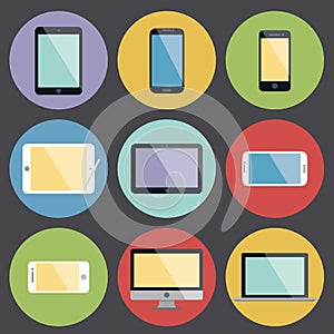 Flat Design Device Icons