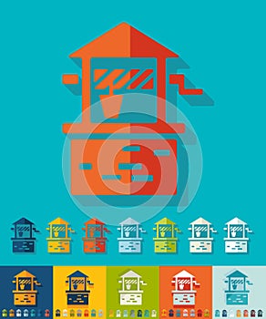 Flat design. draw-well