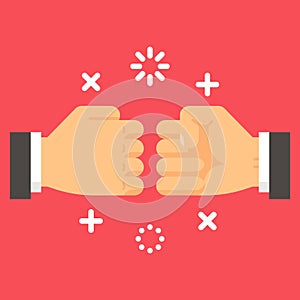 Flat design fist bump