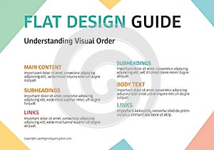 Flat design graphic featuring a guide on 
