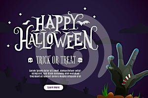 Flat design happy halloween festival party banners templat photo