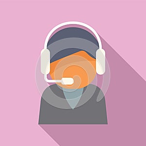 Customer service icon with headset