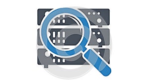 Server Data Search and Analysis Icon