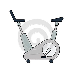 Flat design icon of Exercise bicycle