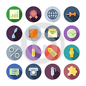 Flat Design Icons For Business