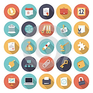 Flat design icons for business and finance
