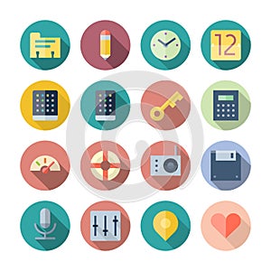 Flat Design Icons For User Interface