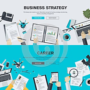 Flat design illustration concepts for business and career