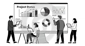 Project Status Meeting with Data Visualization