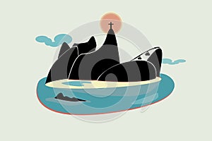 Flat design illustration of Rio de Janeiro