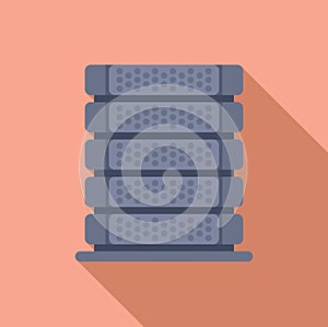 Flat design illustration of a server rack