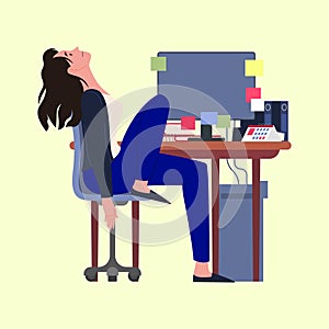 flat design illustration with the theme of freelancers