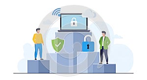 Cybersecurity and Data Protection Concept