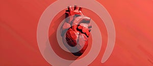 A flat design image of a heart symbolizing ischemic heart disease and related symptoms in