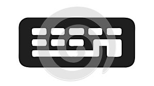 Flat Design Keyboard Input Device Vector, vector design Generative AI