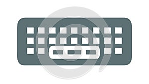 Flat Design Keyboard, Modern Input Device and Productivity, vector design Generative AI