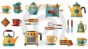 Flat Design Kitchen & Baking Essentials Collection