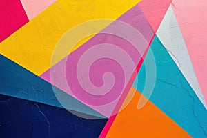 Flat design minimalistic vibrant colors geometric shapes abstract composition background