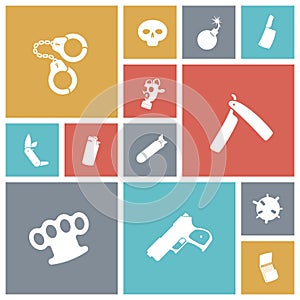 Flat design miscellaneous icons