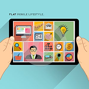 Flat Design Mobile Lifestyle