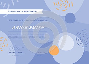 Flat design modern certificate