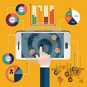 Flat design modern vector illustration icons set of website SEO optimization, programming process and web analytic elements. Isola