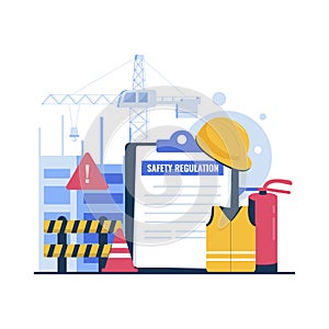 Flat design of occupational safety and health administration