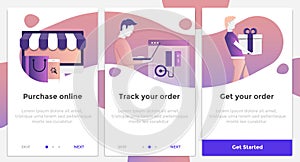 Flat Design Oneboarding Concepts 3