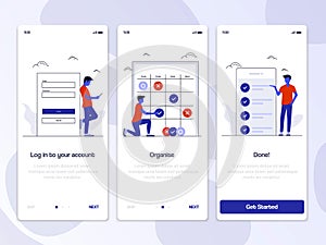 Flat Design Oneboarding Concepts 5