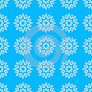 Snowflake outline pattern. Vector clean design background.