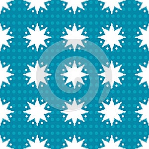 Snowflake outline pattern. Vector clean design background.