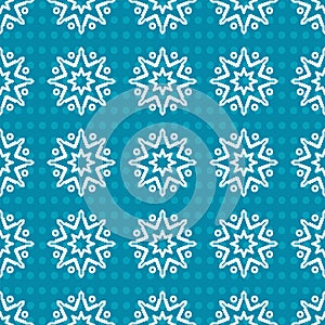 Snowflake outline pattern. Vector clean design background.