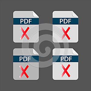 Flat design with PDF files download document,icon,symbol set, vector design element illustration