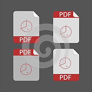 Flat design with PDF files download document,icon,symbol set, vector design element illustration