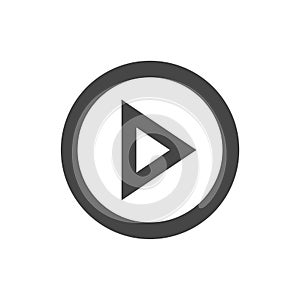 Flat design play video icon vector illustration