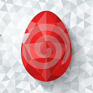 Flat design polygon of Easter egg isolated