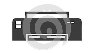 Flat design printer icon, for office, document, or print themes, vector design Generative AI