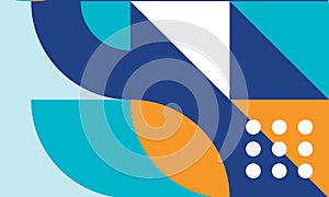 Flat design punchy color blocking pattern design