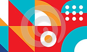 Flat design punchy color blocking pattern design vector background design