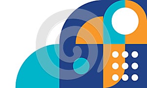 Flat design punchy color blocking pattern design vector with background design