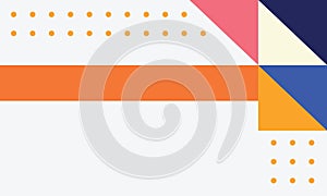 Flat design punchy color blocking pattern vector with background design