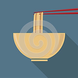 Flat design Ramen noodles