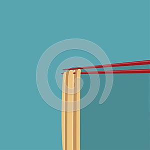 Flat design Ramen noodles