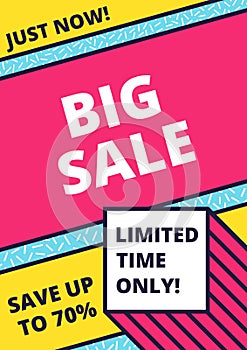 Flat design sale website banner template