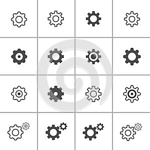 Flat design setting icon set, vector eps10