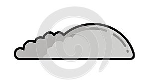 Flat design simple grey cloud vector icon, vector design Generative AI